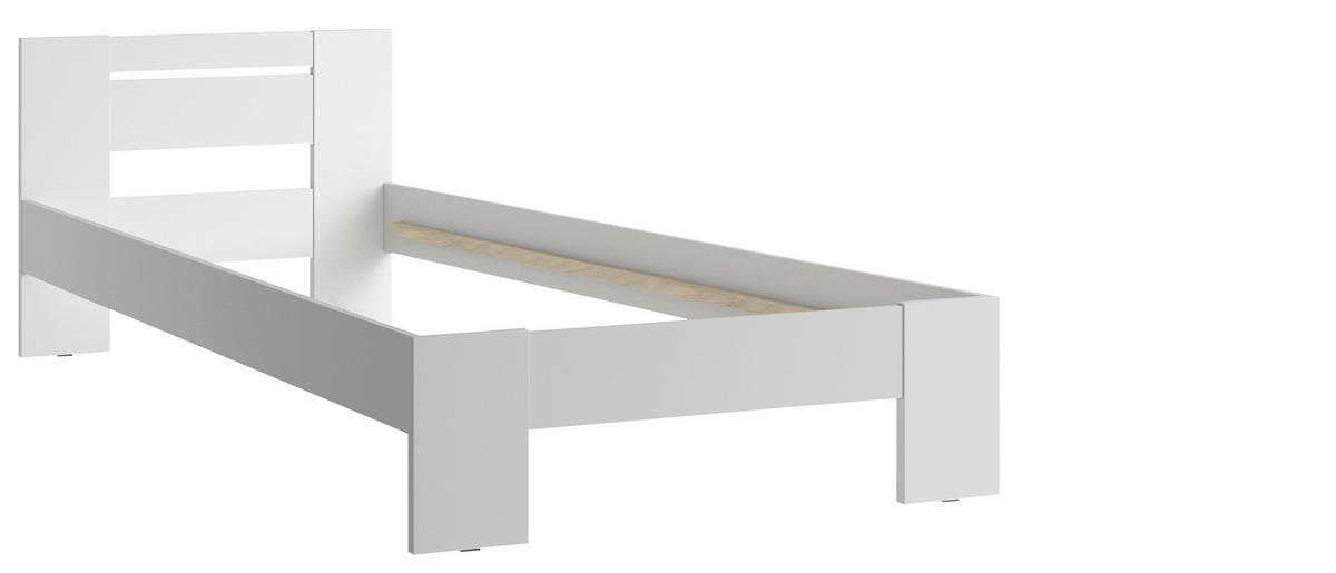 BETT 90/200 cm  in Weiß  - Weiß, KONVENTIONELL (90/200cm) - Boxxx