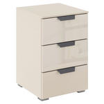 NACHTKÄSTCHEN 40/61/42 cm  in Champagner  - Champagner/Alufarben, KONVENTIONELL, Glas/Holzwerkstoff (40/61/42cm) - Xora