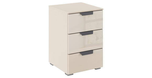 NACHTKÄSTCHEN 40/61/42 cm  in Champagner  - Champagner/Alufarben, KONVENTIONELL, Glas/Holzwerkstoff (40/61/42cm) - Xora