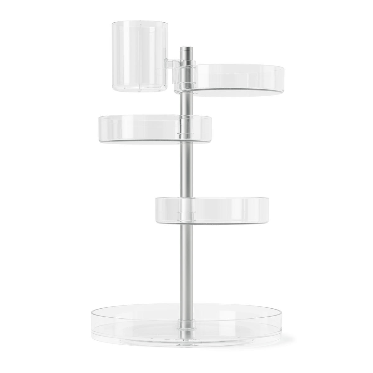 SUSTAV ZA UREDNOST  prozirno, boje nikla   - boje nikla/prozirno, Basics, metal/plastika (23/23cm) - Umbra