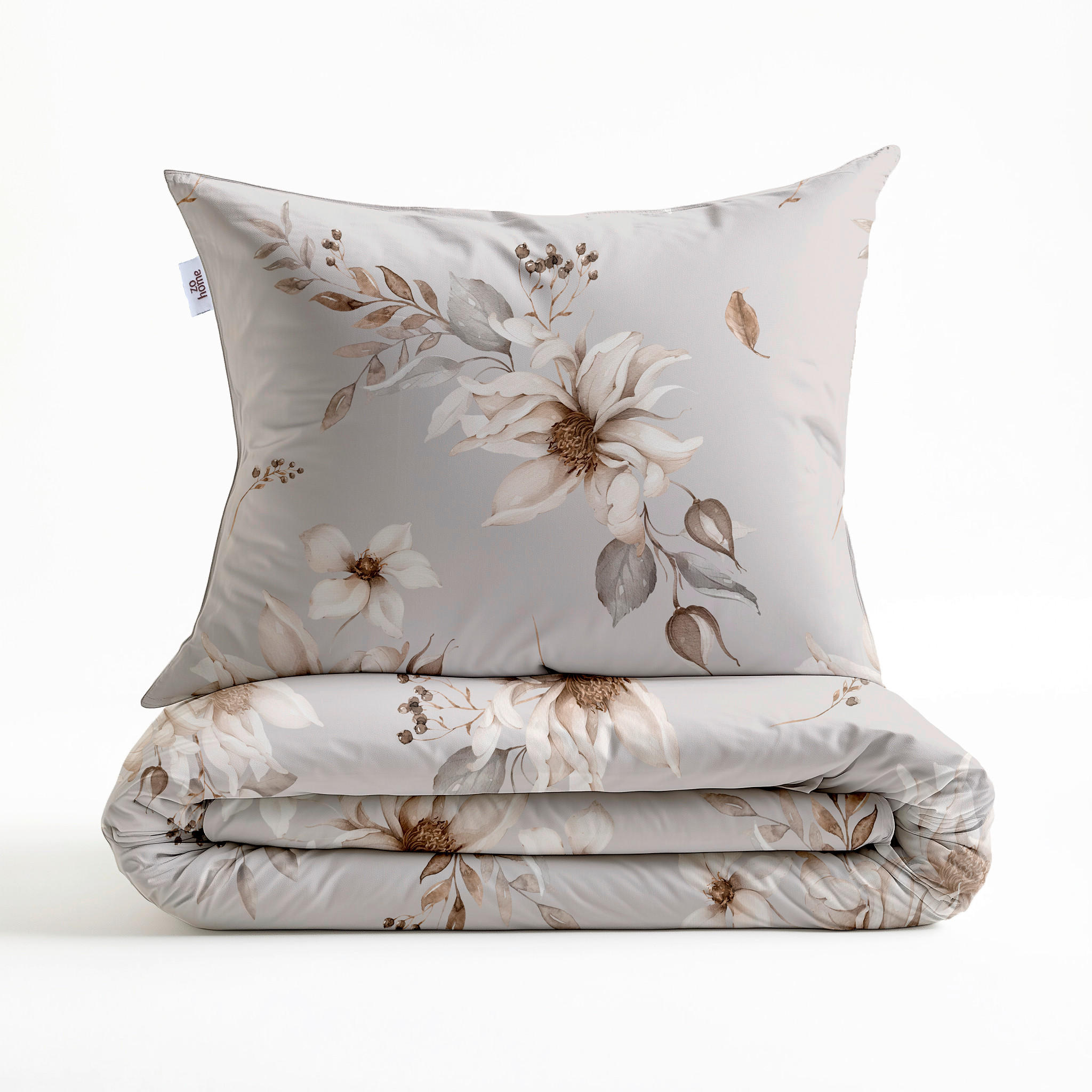 BETTWÄSCHE Elara Flanell 155/220 cm  - Grau, Basics, Textil (155/220cm)
