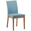 STUHL  in beflockt  - Eichefarben/Hellblau, Konventionell, Holz/Textil (47/95/60cm) - Cantus