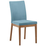 STUHL in Holz, Textil Eichefarben, Hellblau  - Eichefarben/Hellblau, KONVENTIONELL, Holz/Textil (47/95/60cm) - Cantus