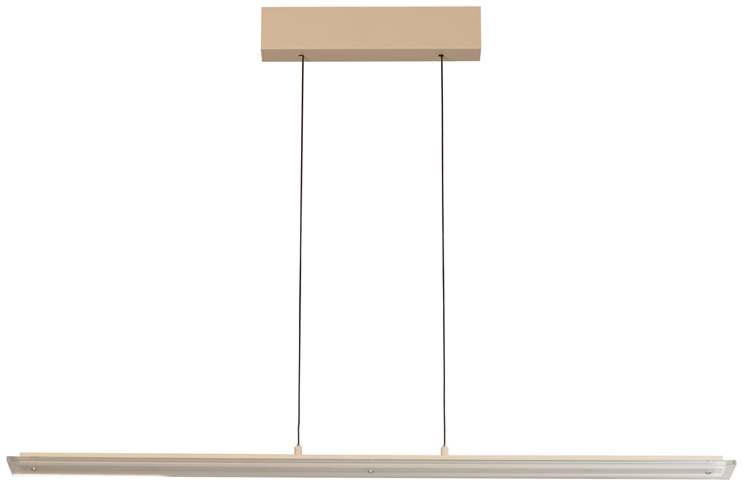 LED-HÄNGELEUCHTE Torvi 115/9/180 cm   - Sandfarben, Design, Glas/Metall (115/9/180cm) - Fischer & Honsel