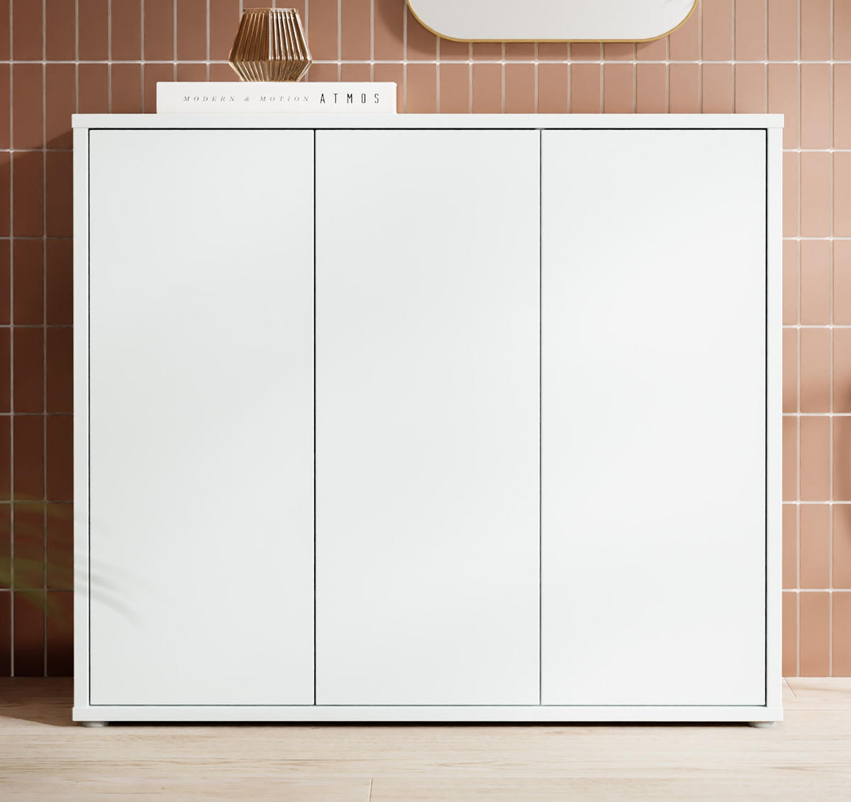SCHUHSCHRANK Alice Springs  in 110/100/35 cm  - Hellgrau/Grau, Modern, Holzwerkstoff (110/100/35cm) - Xora