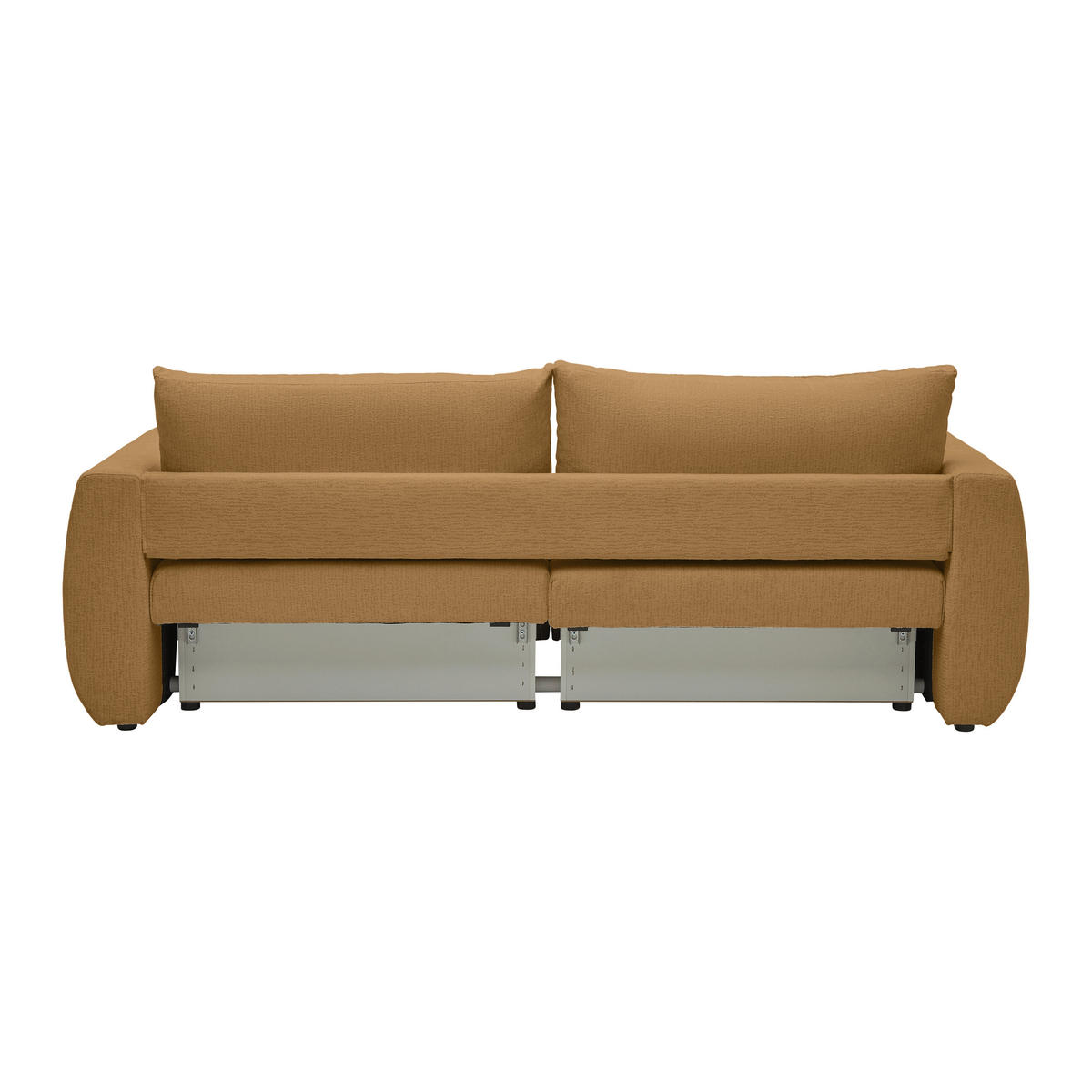 SCHLAFSOFA in Chenille, Jacquard Senfgelb  - Gelb/Senfgelb, Kunststoff/Textil (245/74-90/104cm) - MID.YOU