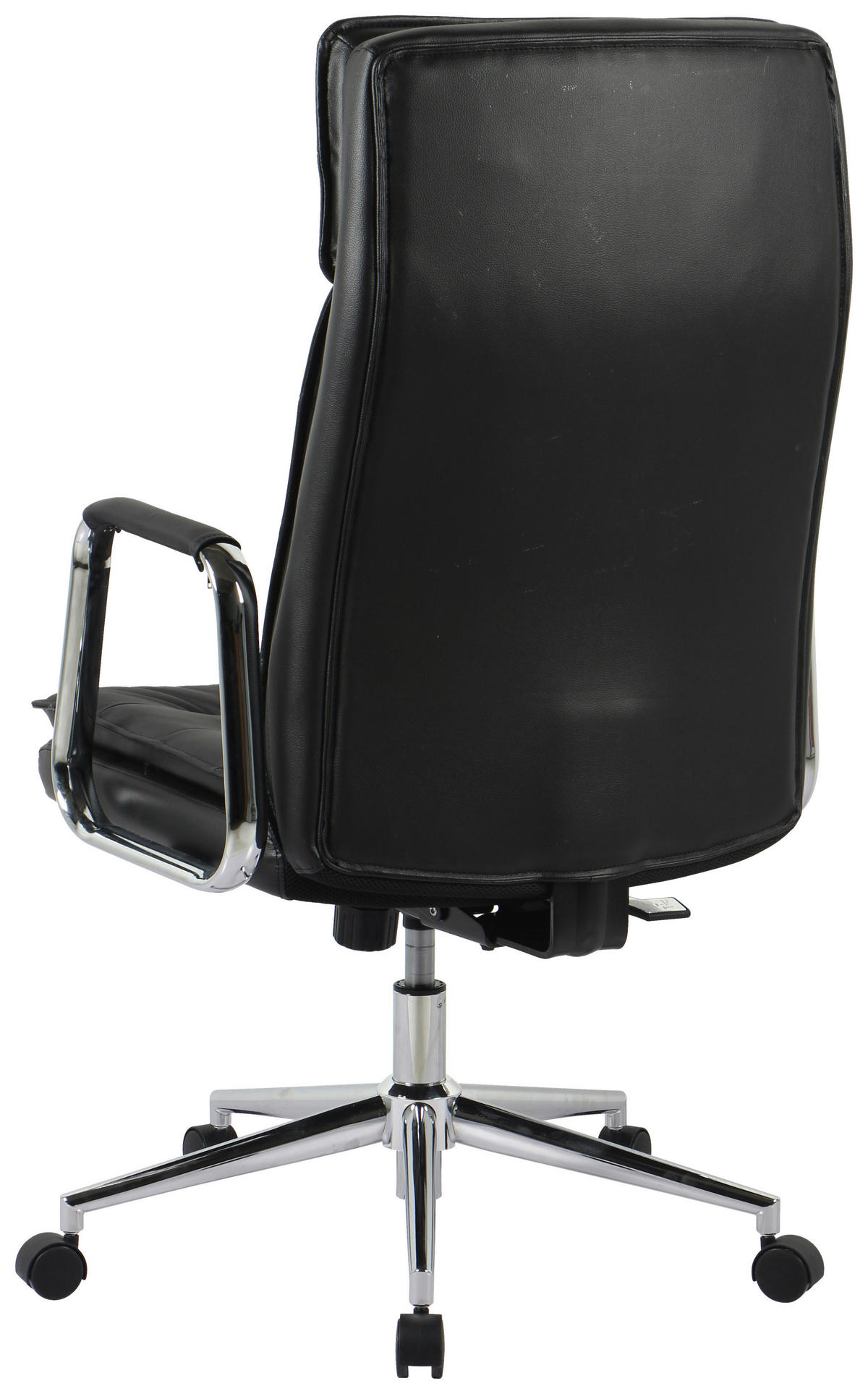 KANCELÁRSKE KRESLO, vzhľad kože, čierna - čierna/chrómová, Konventionell, kov/koža (75/113/120,5/65,5cm) - Novel