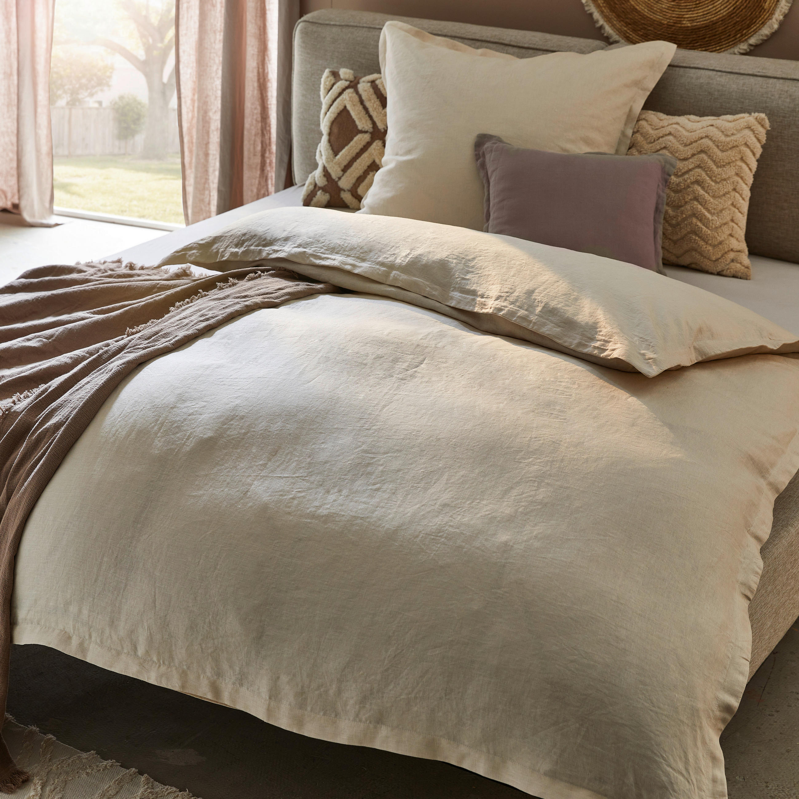 BETTWÄSCHE Leinenoptik - Beige, Trend, Textil (135/200cm) - Ambiente