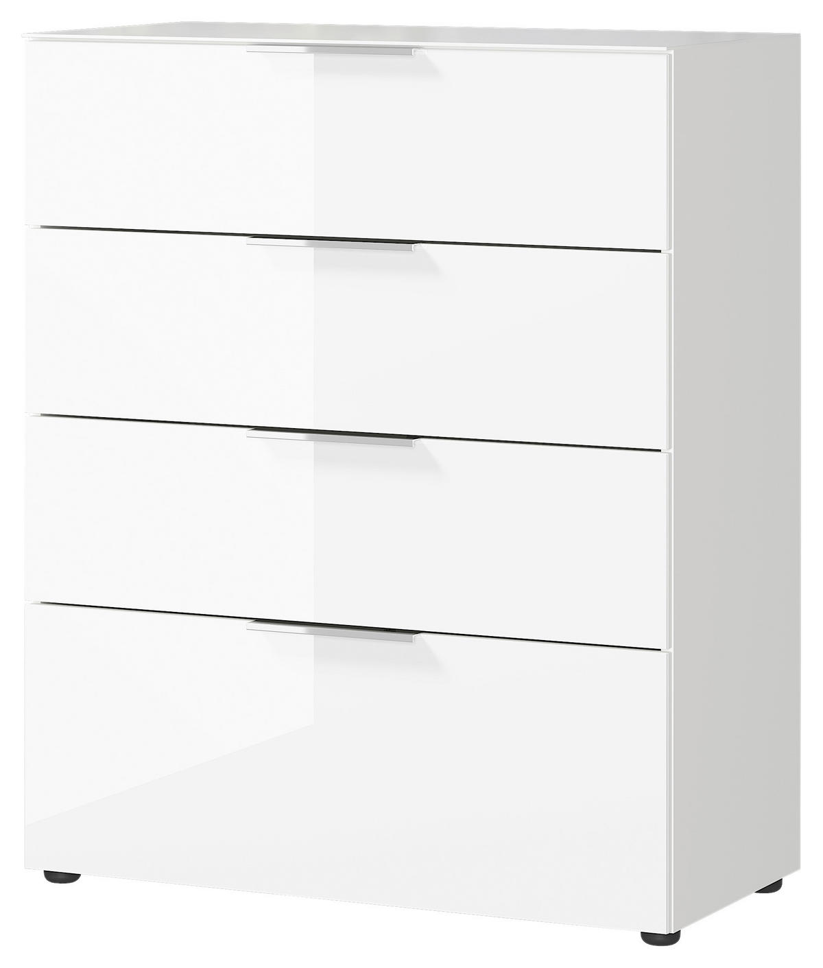 KOMÓD 83/102/42 cm  - krómszínű/fekete, Modern, műanyag/faalapú anyag (83/102/42cm) - Premium Living