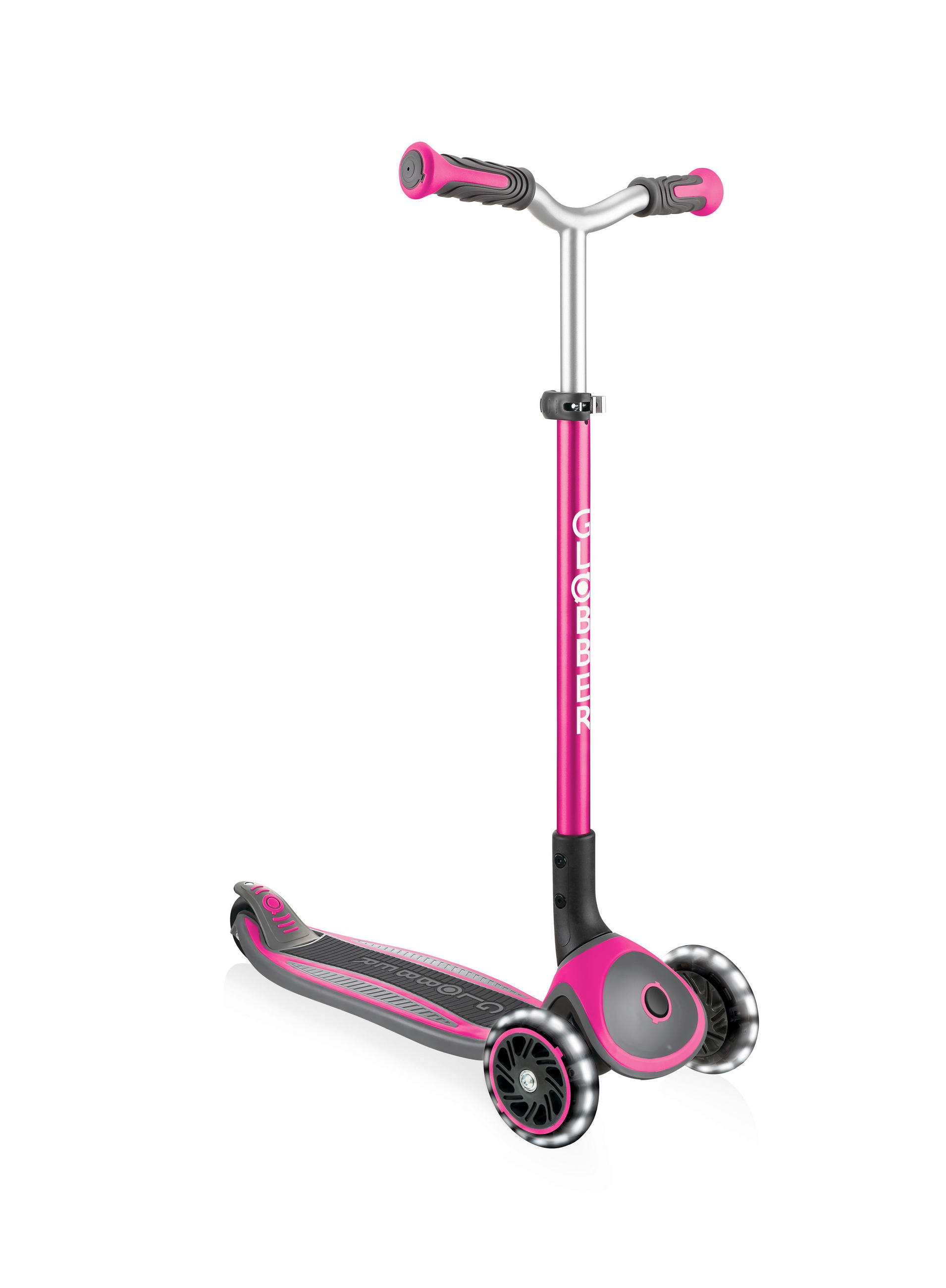 KINDERSCOOTER MASTER LIGHTS  - Pink, Basics, Kunststoff (61/37/94cm) - GLOBBER