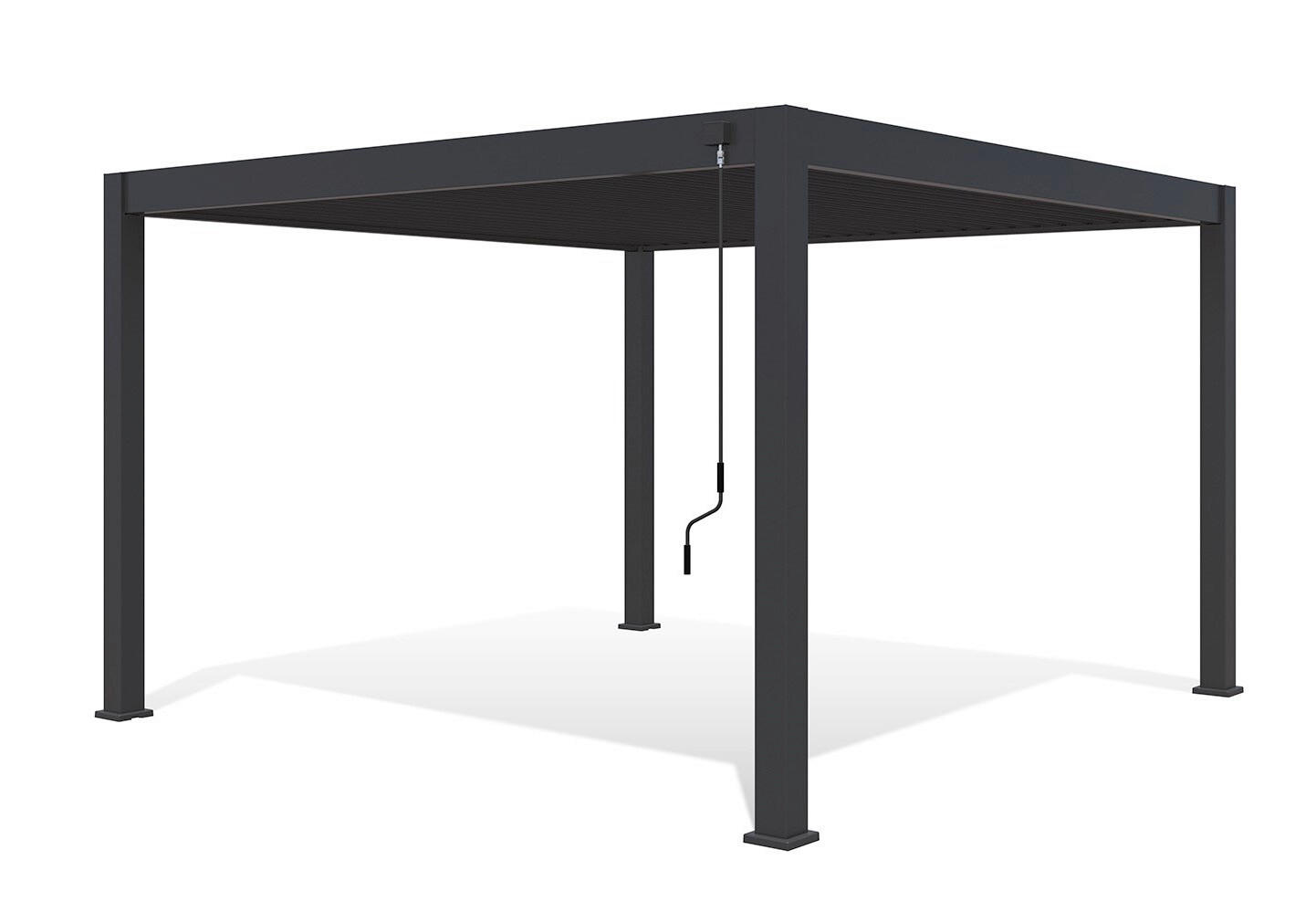 PERGOLA 400/255/400 cm Aluminium  - Anthrazit, Basics, Metall (400/255/400cm) - Gardenson