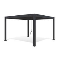 PERGOLA 400/255/400 cm Aluminium  - Anthrazit, Basics, Metall (400/255/400cm) - Gardenson