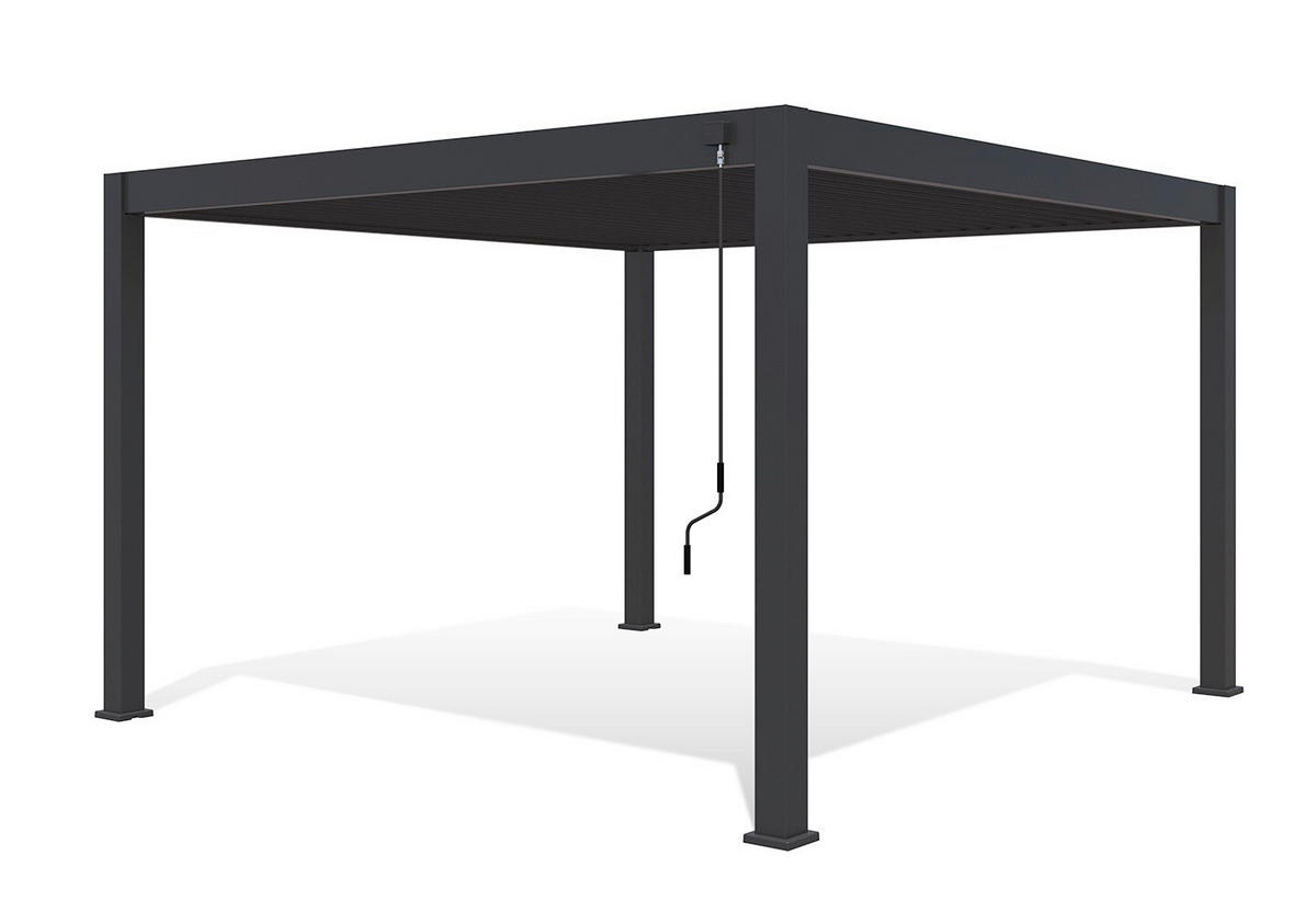 PERGOLA 400/255/400 cm Aluminium  - Anthrazit, Basics, Metall (400/255/400cm) - Gardenson