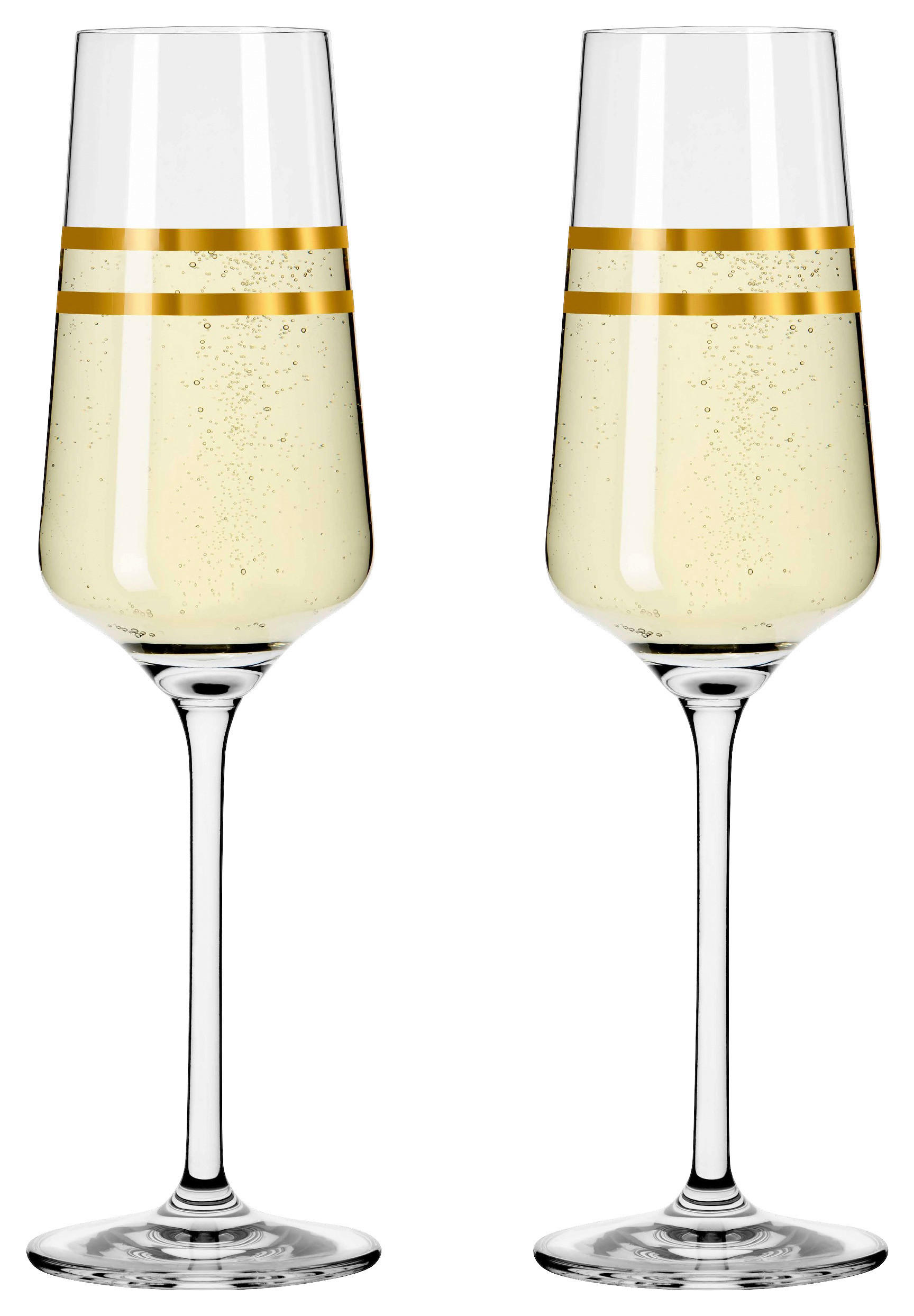 CHAMPAGNERGLAS Celebration Deluxe 230 ml 2-teilig  - Goldfarben, Glas (0,23cm) - Ritzenhoff