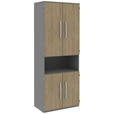 AKTENSCHRANK Grau, Eichefarben  - Eichefarben/Grau, KONVENTIONELL, Holzwerkstoff (80/217,4/43cm) - Moderano