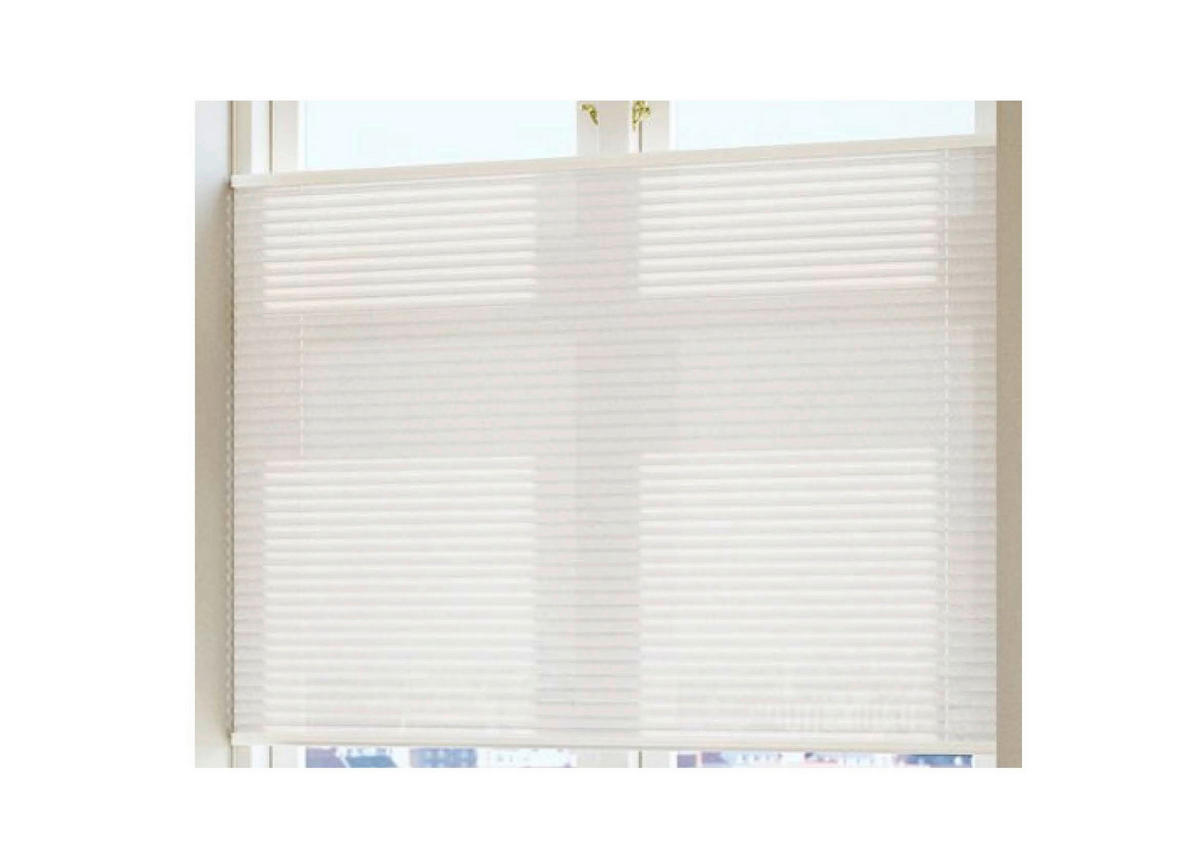 PLISSEE  halbtransparent   50/130 cm  - Weiß, Basics, Textil (50/130cm) - Boxxx