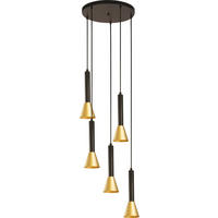 HÄNGLAMPA Signal 37/28 cm  - svart/guldfärgad, Basics, metall (37/28cm)
