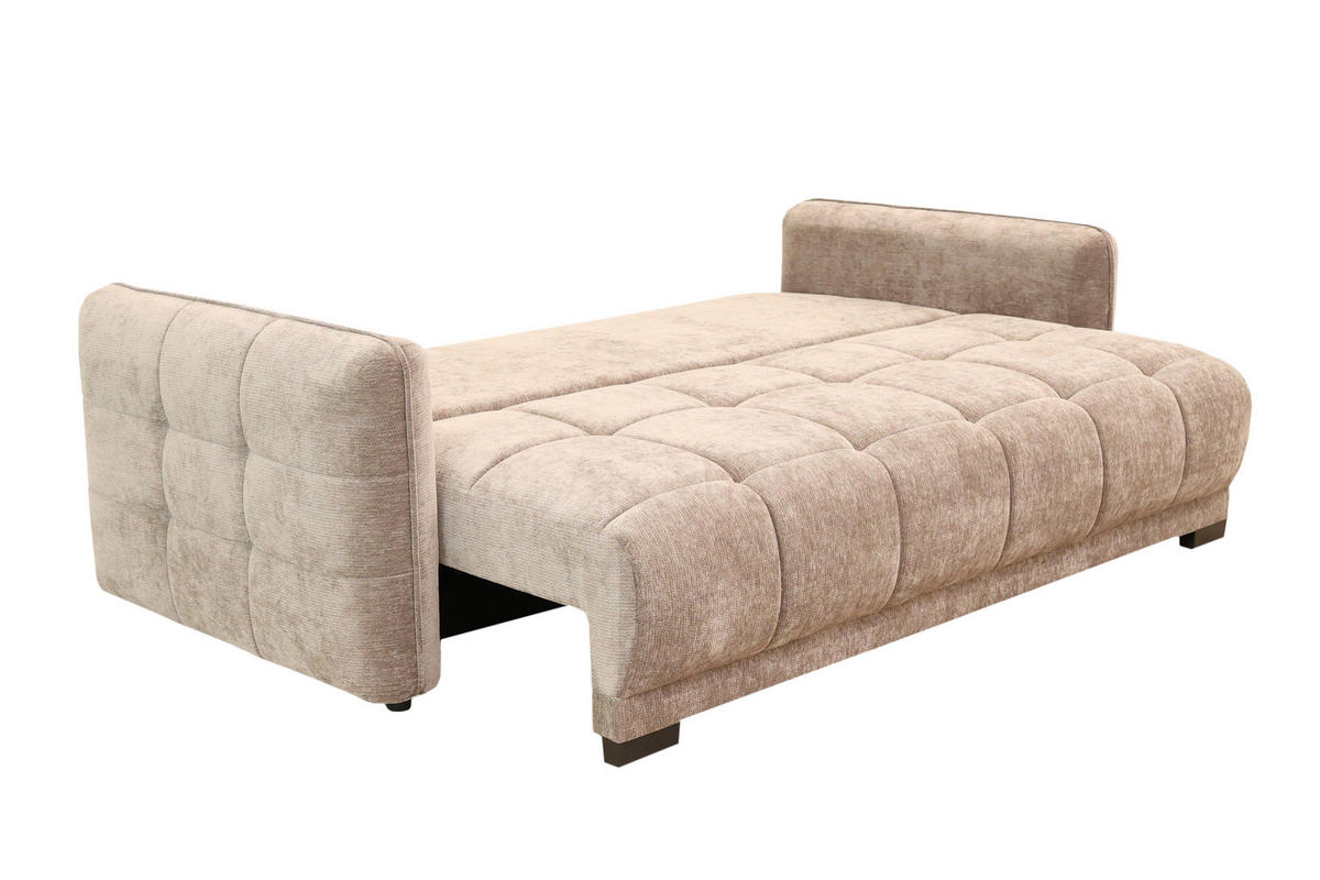 BOXSPRINGSOFA  in Chenille  - Schwarz, KONVENTIONELL, Kunststoff/Textil (235/94/103cm) - Novel