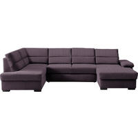 WOHNLANDSCHAFT  in Webstoff Violett  - Dunkelbraun/Violett, KONVENTIONELL, Kunststoff/Textil (183/319/166cm) - Cantus