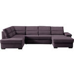 WOHNLANDSCHAFT  in Webstoff Violett  - Dunkelbraun/Violett, KONVENTIONELL, Kunststoff/Textil (183/319/166cm) - Cantus