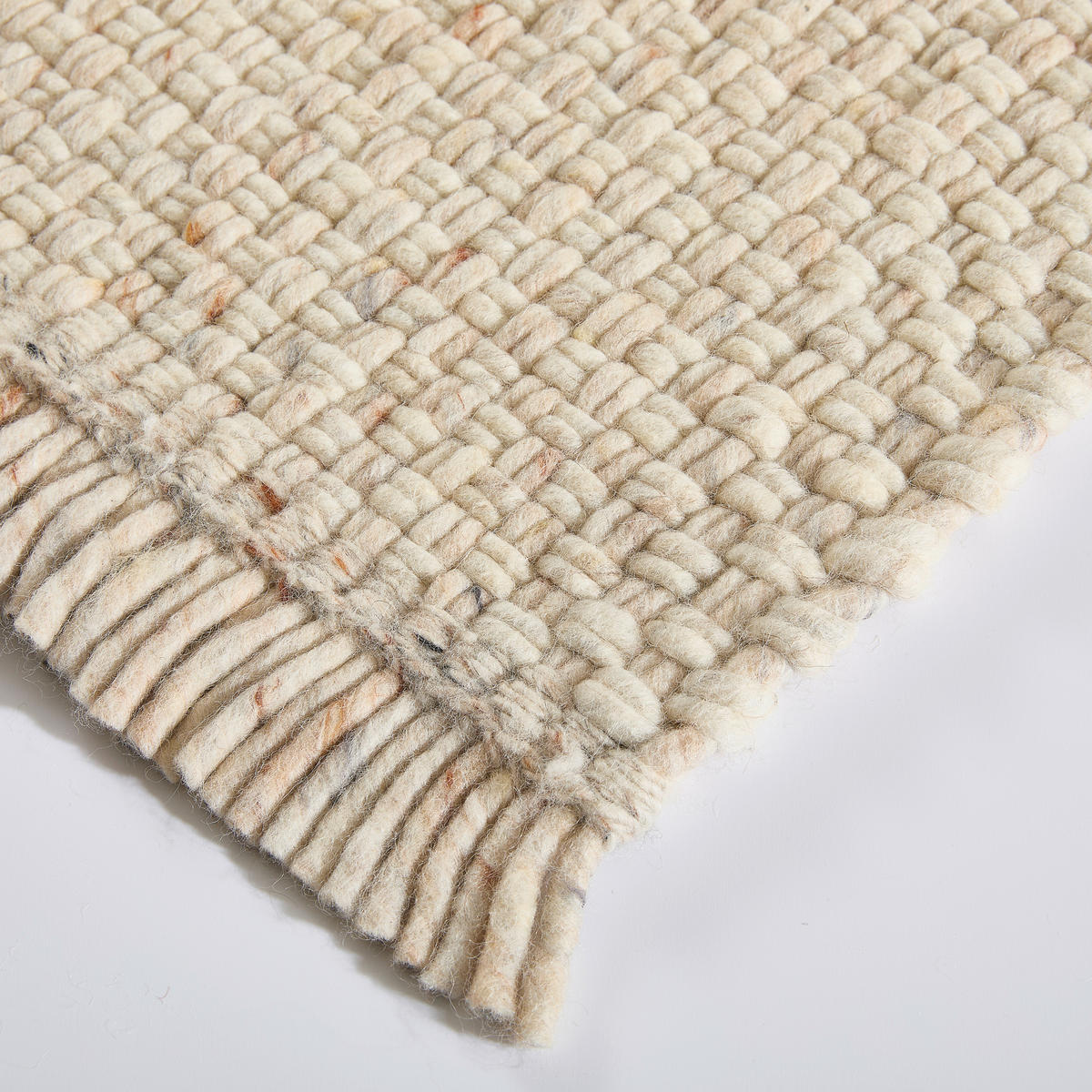 HANDWEBTEPPICH Wohnzimmer 160/230 cm Beige rechteckig  - Beige, Basics, Textil (160/230cm) - Linea Natura
