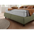 BOXSPRINGBETT 180/200 cm  in Creme, Olivgrün  - Creme/Schwarz, Design, Textil/Metall (180/200cm) - Johann Jakob