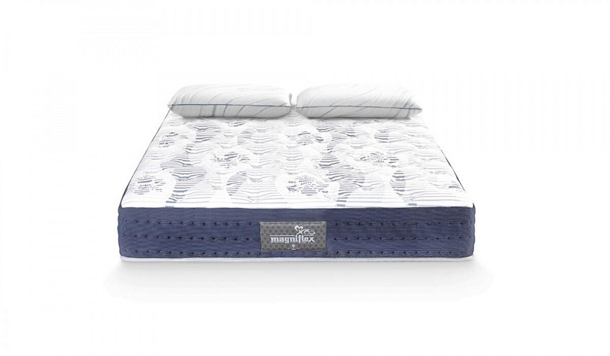 Saltea 90/200 cm  - albastru/alb, Design, textil (90/200cm) - Novel