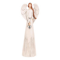 DEKORAČNÍ ANDĚL - béžová, Basics, plast (11/33/7cm)