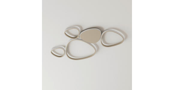 LED-DECKENLEUCHTE Acrux 90,5/52/4 cm  - Sandfarben, Design, Kunststoff/Metall (90,5/52/4cm) - Novel