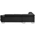 ECKSOFA in Webstoff Schwarz  - Schwarz, Design, Textil/Metall (235/280cm) - Hom`in