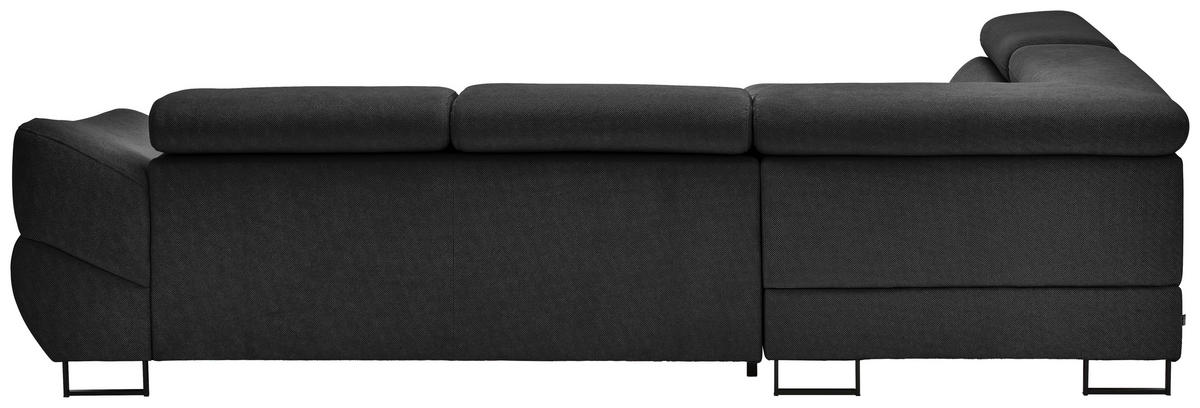 Freisteller von Hom`in ECKSOFA Schwarz Webstoff.
