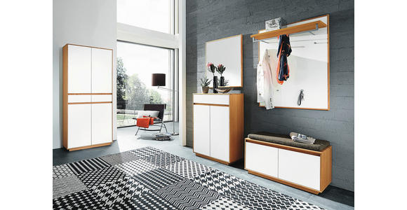 SCHUHSCHRANK  in 72/103/37 cm  - Eichefarben/Weiß, Design, Holz/Holzwerkstoff (72/103/37cm) - Novel