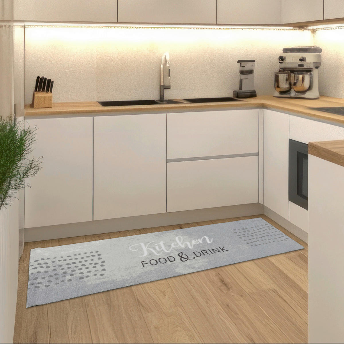 KÜCHENLÄUFER 50/150 cm Miabella Grau  - Grau, Basics, Kunststoff (50/150cm) - Astra