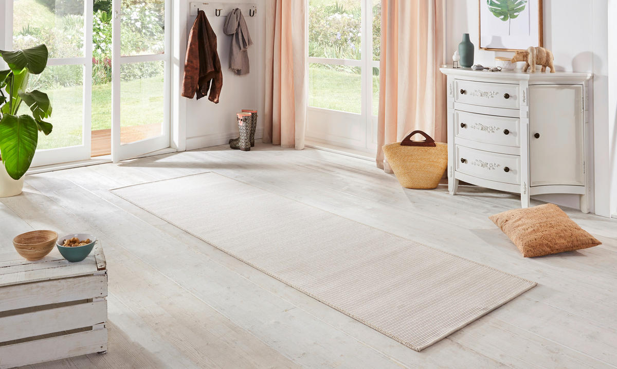 LÄUFER 80/450 cm Nature  - Weiß, Design, Kunststoff (80/450cm) - Hanse Home