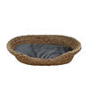 TIERBETT Wasserhyazinthe oval - Naturfarben/Grau, KONVENTIONELL, Naturmaterialien (72/56/17cm)