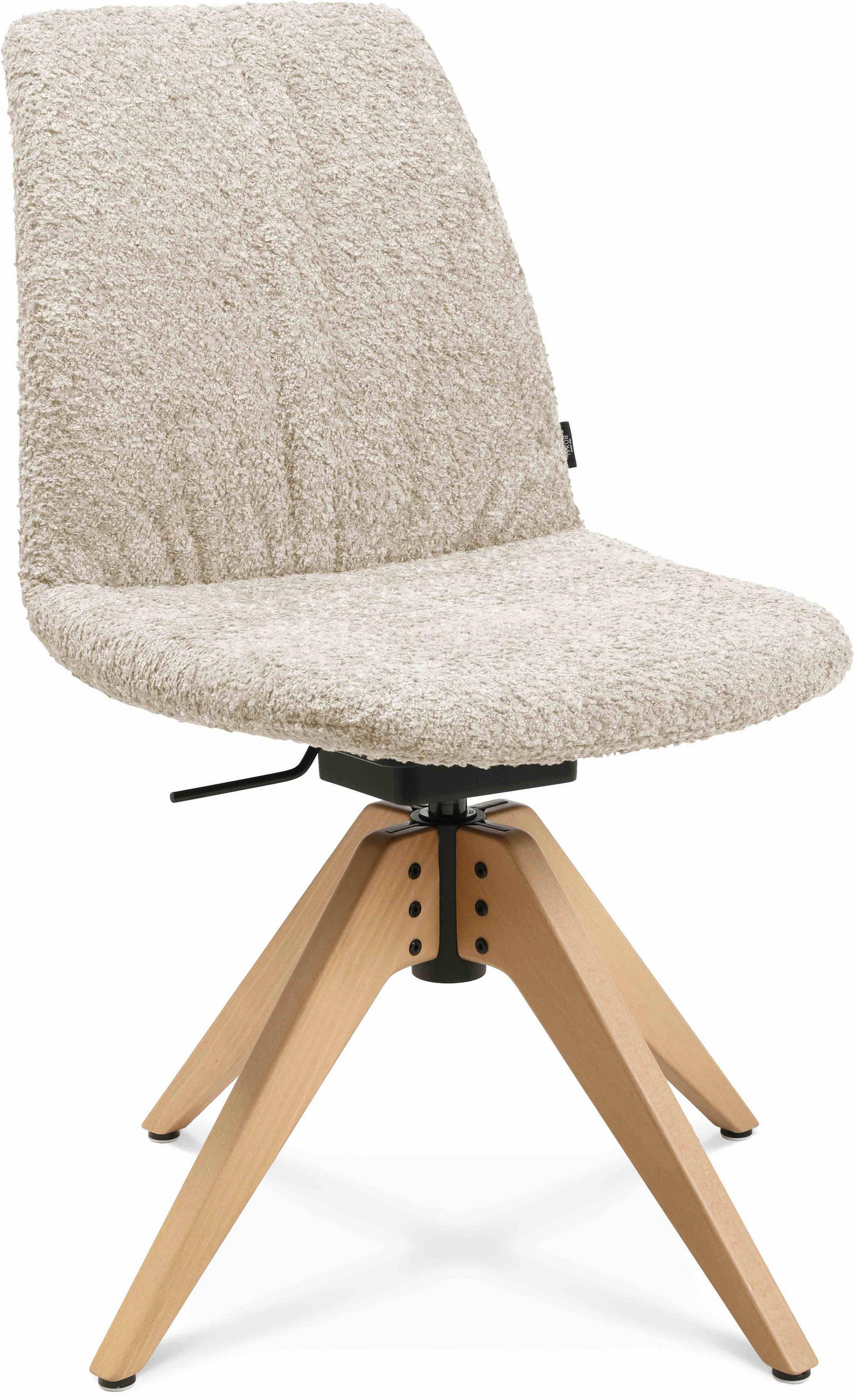 STUHL  in Webstoff  - Eichefarben/Creme, Design, Holz/Textil (46/82,5-85,25/55cm) - Johann Jakob