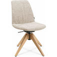 STUHL  in Webstoff Holz, Textil  - Eichefarben/Creme, Design, Holz/Textil (46/82,5-85,25/55cm) - Johann Jakob