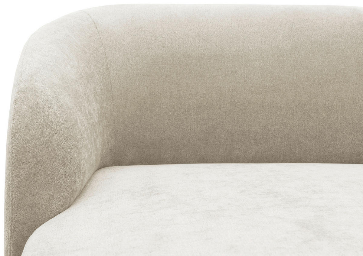 ECKSCHLAFSOFA  100 033 Creme Webstoff  - Taupe/Creme, MODERN, Kunststoff/Textil (148-204/230cm) - Livetastic