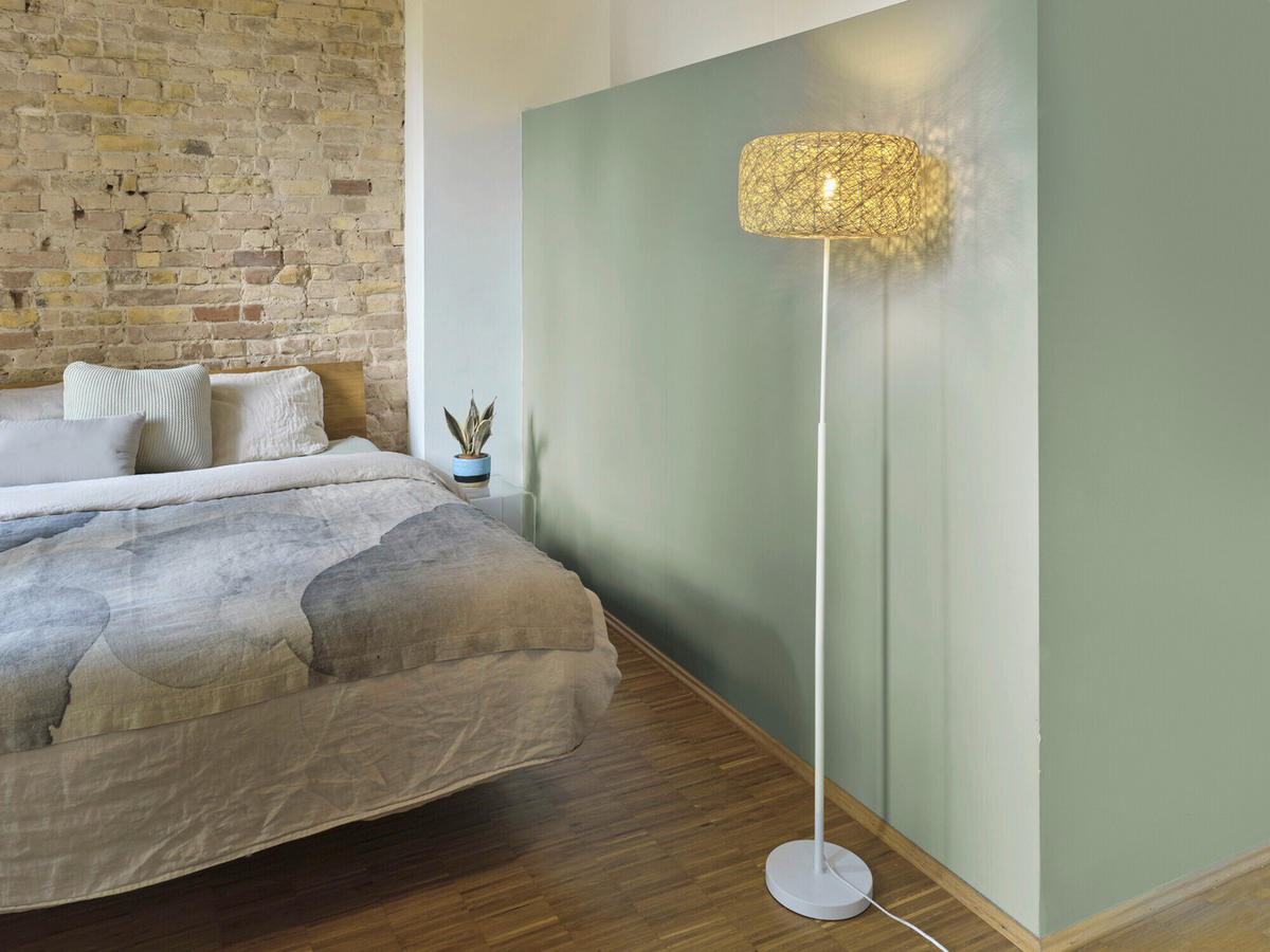 STEHLEUCHTE 40/164 cm    - Beige, Natur, Papier/Metall (40/164cm) - Osram