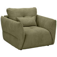 SESSEL in Webstoff Olivgrün  - Schwarz/Olivgrün, KONVENTIONELL, Textil/Metall (112/88/120cm) - Carryhome