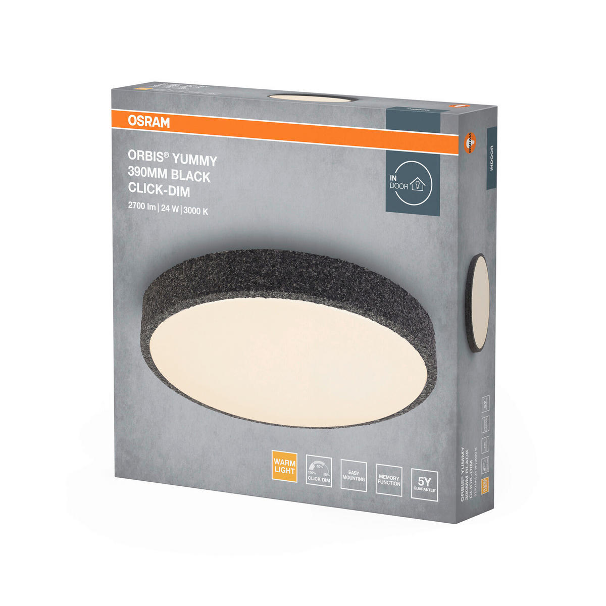 LED-DECKENLEUCHTE 39/7 cm   - Basics, Metall (39/7cm) - Osram