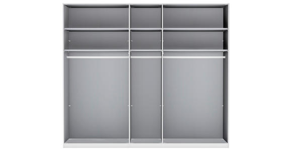DREHTÜRENSCHRANK 250/216/58 cm 5-türig Champagner, Eiche Bianco - Schieferfarben/Eiche Bianco, Design, Glas/Holzwerkstoff (250/216/58cm) - Novel