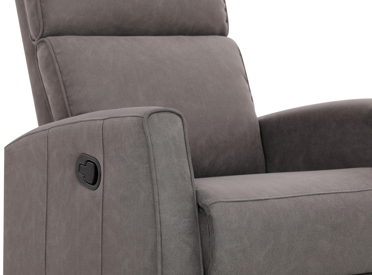 2-SITZER-SOFA Mikrofaser Grau  - Schwarz/Grau, KONVENTIONELL, Kunststoff/Textil (127/105/93cm) - Xora