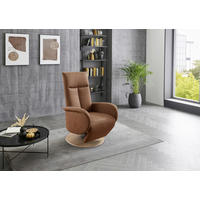 RELAXSESSEL Mikrofaser Haselnussfarben  - Eiche Bianco/Haselnussfarben, KONVENTIONELL, Holz/Textil (75/112/82cm) - Sit & More