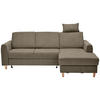 ECKSOFA Braun Flachgewebe  - Buchefarben/Braun, KONVENTIONELL, Holz/Textil (241/166cm) - Carryhome