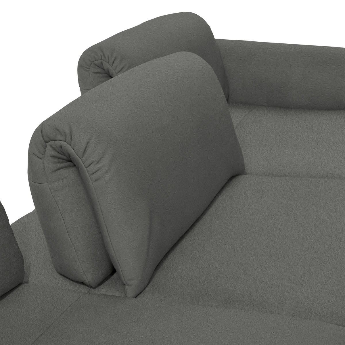 ECKSOFA Posh in Echtleder Dunkelgrau  308/173 cm  - Dunkelgrau/Anthrazit, Design, Leder/Metall (308/173cm) - Joop!