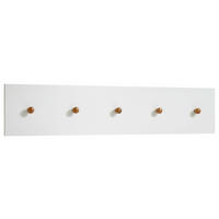 GARDEROBENLEISTE  in Asteiche Weiss, Eichefarben  - Weiss/Eichefarben, Design, Holz/Holzwerkstoff (97/15/2cm)