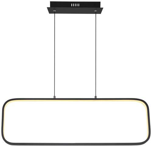 LED-HÄNGELEUCHTE 80/10/120 cm   - Opal/Schwarz, Basics, Kunststoff/Metall (80/10/120cm) - Globo