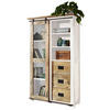 VITRINE in massiv Mangoholz Braun, Schwarz, Weiß  - Schwarz/Braun, KONVENTIONELL, Glas/Holz (100/175/45cm) - Livetastic