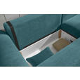 ECKSOFA Azurblau Cord  - Azurblau/Schwarz, KONVENTIONELL, Kunststoff/Textil (255/185cm) - Hom`in